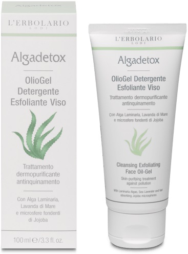 ALGADETOX OLIOGEL DETERGENTE ESFOLIANTE VISO TRATTAMENTO DERMOPURIFICANTE ANTINQUINAMENTO 100 ML - Dolomiti e Natura
