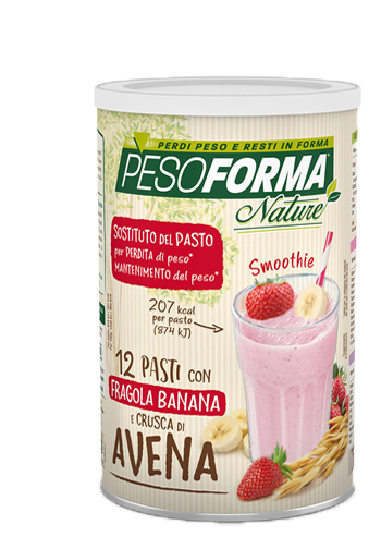 PESOFORMA NATURE SMOOTHIE FRAGOLA BANANA POLVERE 420 G - Dolomiti e Natura