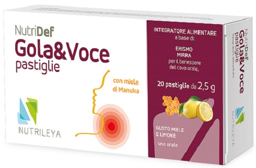 NUTRIDEF GOLA & VOCE MIELE E LIMONE 20 PASTIGLIE - Dolomiti e Natura