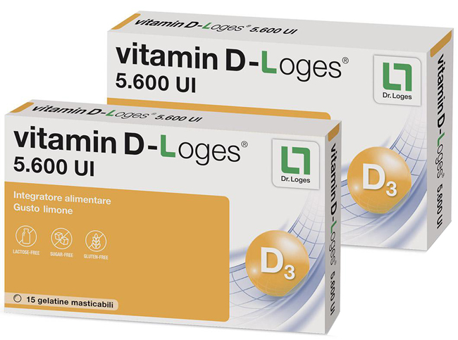 VITAMIN D-LOGES 30 GELATINE MASTICABILI GUSTO LIMONE 42 G - Dolomiti e Natura