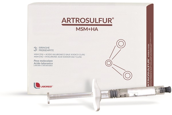 ARTROSULFUR MSM+HA SIRINGHE PRERIEMPITE INTRA-ARTICOLARI ACIDO IALURONICO 2 ML - Dolomiti e Natura
