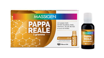 Massigen Pappa Reale 10 Flaconcini da 25 ml - Dolomiti e Natura