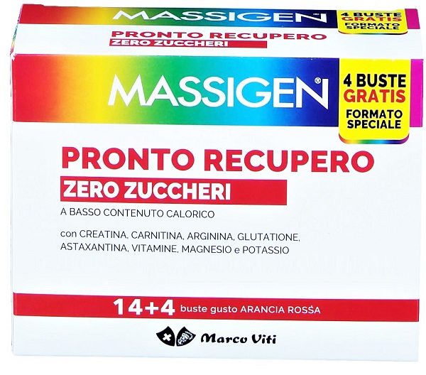 Massigen Pronto Recupero Zero Zucchero 14+4 Bustine - Dolomiti e Natura