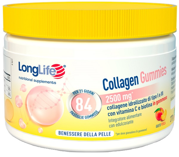 LONGLIFE COLLAGEN GUMMIES 625MG 84 GOMMOSE - Dolomiti e Natura