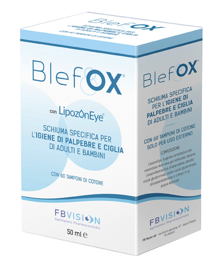BLEFOX SCHIUMA SPECIFICA PER IGIENE PALPEBRE E CIGLIA 50 ML CON EROGATORE + 60 DISCHETTI - Dolomiti e Natura