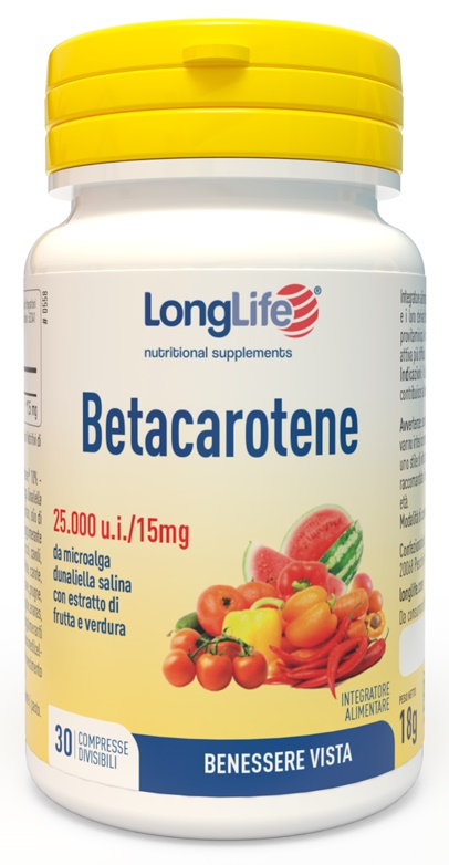 LONGLIFE BETACAROTENE 25000 UI 30 COMPRESSE - Dolomiti e Natura