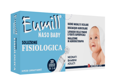 EUMILL NASO BABY SOLUZIONE FISIOLOGICA 20 CONTENITORI MONODOSE 5 ML - Dolomiti e Natura