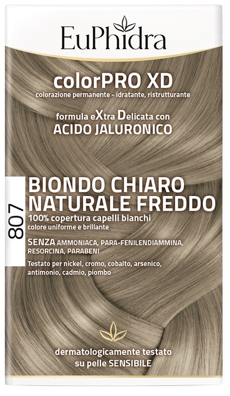 EUPHIDRA COLORPRO XD 807 BIONDO CHIARO NATURALE F COLORE + ATTIVANTE + BALSAMO + CUFFIA + GUANTI - Dolomiti e Natura
