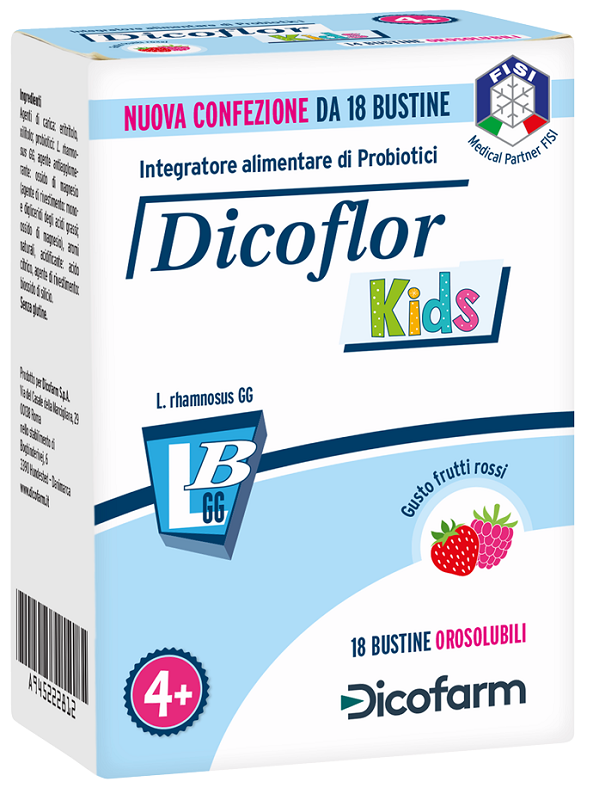 DICOFLOR KIDS 18 BUSTINE OROSOLUBILI GUSTO FRUTTI ROSSI - Dolomiti e Natura