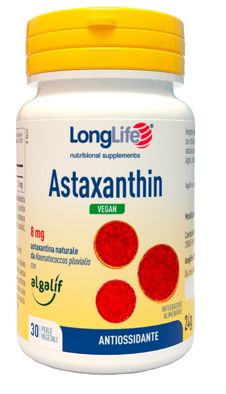 LONGLIFE ASTAXANTHIN VEGAN 30 PERLE - Dolomiti e Natura