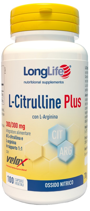 LONGLIFE L-CITRULLINE PLUS 100 CAPSULE VEGETALI - Dolomiti e Natura