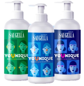 SAUGELLA YOUNIQUE BUNDLE 1 DERMOLIQUIDO 200 ML + 1 ATTIVA 200 ML + 1 IDRASERUM 200 ML - Dolomiti e Natura