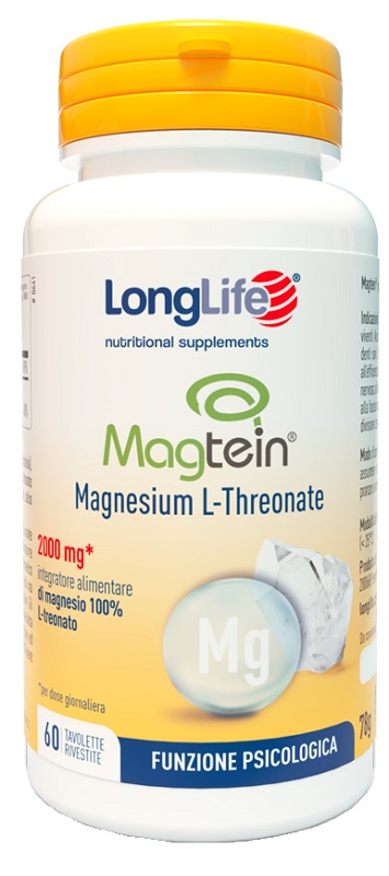 LONGLIFE MAGTEIN MAGNESIO L-THREONATO 60 TAVOLETTE RIVESTITE - Dolomiti e Natura