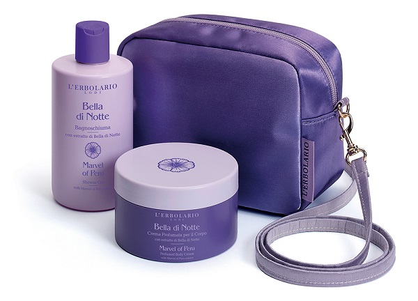BELLA DI NOTTE BEAUTY BAG GRANDI MERAVIGLIE EDIZIONE LIMITATA 1 BAGNOSCHIUMA 300 ML + 1 CREMA PROFUMATA CORPO 250 ML - Dolomiti e Natura