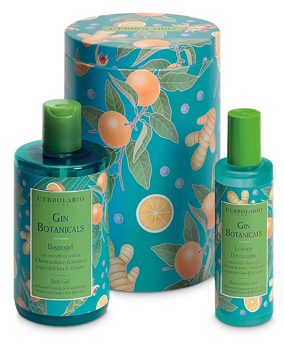 GIN BOTANICALS BEAUTY BOX BACCHE DI GINEPRO EDIZIONE LIMITATA 1 BAGNOGEL 300 ML + 1 LOZIONE DEODORANTE 100 ML - Dolomiti e Natura