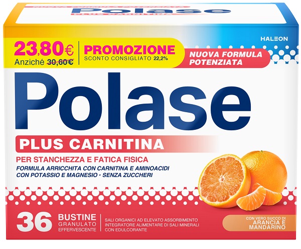 POLASE PLUS CARNITINA PROMO 36 BUSTINE GRANULATO EFFERVESCENTE DA 6,8 G - Dolomiti e Natura