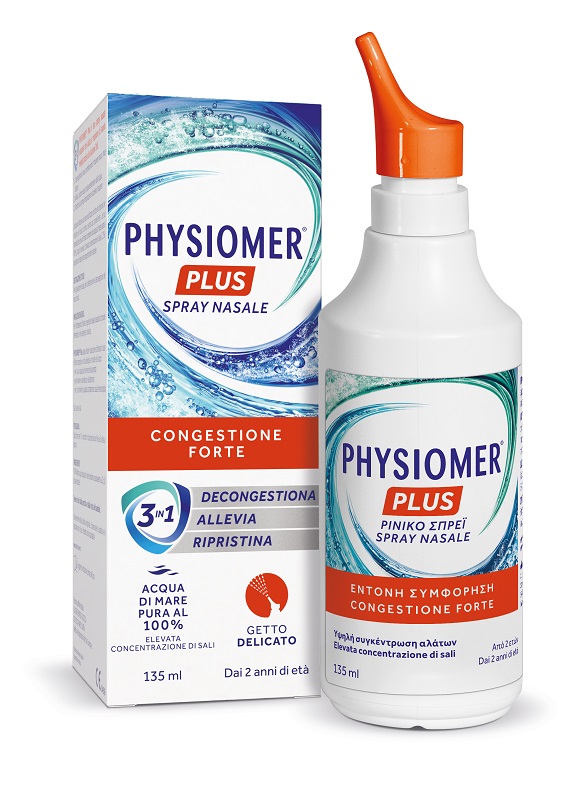 SPRAY NASALE PHYSIOMER PLUS GETTO DELICATO 135 ML - Dolomiti e Natura