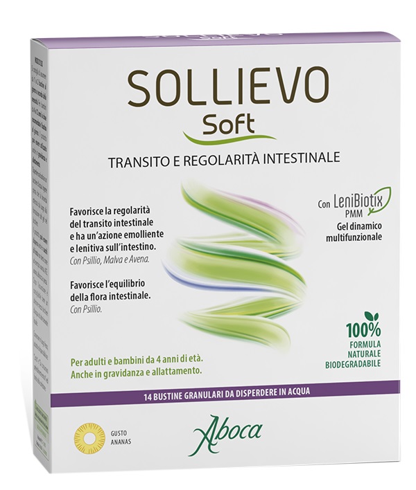 SOLLIEVO SOFT 14 BUSTINE GRANULARI DA 3,8 G SENZA GLUTINE SENZA LATTOSIO SENZA ZUCCHERI AGGIUNTI - Dolomiti e Natura