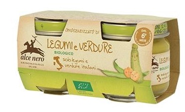 OMOGENEIZZATO LEGUMI E VERDURE BABY FOOD BIO 2 X 80 G - Dolomiti e Natura