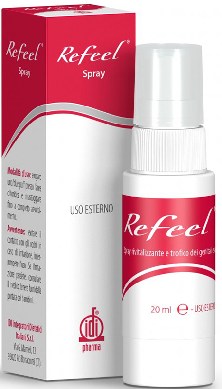 REFEEL SPRAY RIVITALIZZANTE E TROFICO DEI GENITALI ESTERNI FEMMINILI 20 ML - Dolomiti e Natura