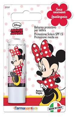 FARMASANKIDS BALSAMO LABBRA MINNIE SPF 15 PANNA E FRAGOLA - Dolomiti e Natura