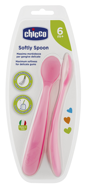 CHICCO CUCCHIAIO SILICONE FEMMINILE BI PACK 6M+ - Dolomiti e Natura