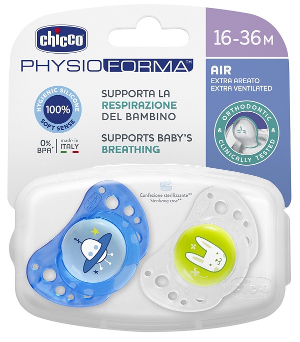 CHICCO SUCCHIETTO AIR BOY IN SILICONE 16-36 MESI 2 PEZZI - Dolomiti e Natura