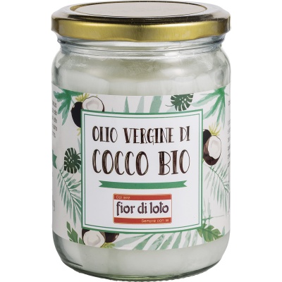 FIOR DI LOTO OLIO VERGINE DI COCCO BIO 450 ML - Dolomiti e Natura