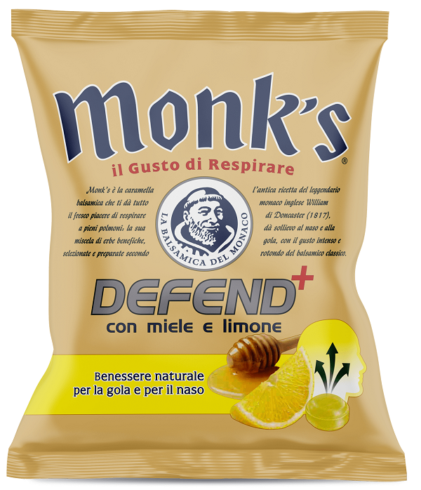 MONKS CARAMELLE DEFEND MIELE LIMONE 46 G - Dolomiti e Natura