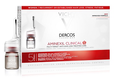 Vichy Dercos Aminexil Trattamento Anticaduta Donna - 21 Fiale x 6 ml - Dolomiti e Natura