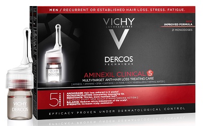 Vichy Dercos Aminexil Trattamento Anticaduta Uomo - 21 Fiale x 6 ml - Dolomiti e Natura