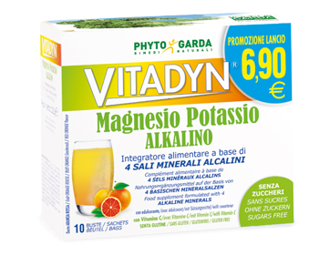 VITADYN MAGNESIO POTASSIO ALKALINO SENZA ZUCCHERO 10 BUSTINE - Dolomiti e Natura