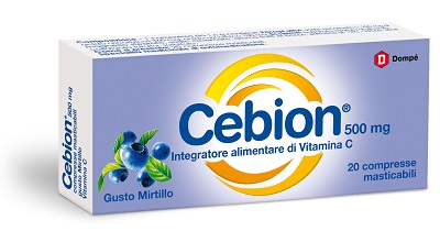 CEBION MASTICABILE MIRTILLO VITAMINA C 500 MG 20 COMPRESSE - Dolomiti e Natura