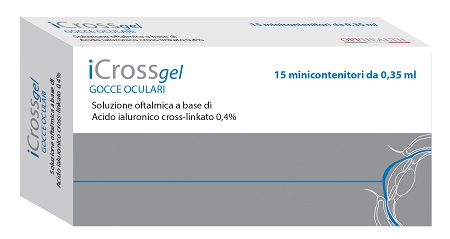 ICROSS GEL GOCCE OCULARI ACIDO IALURONICO CROSS-LINKATO 0,4% 15 MONODOSE DA 0,35 ML - Dolomiti e Natura