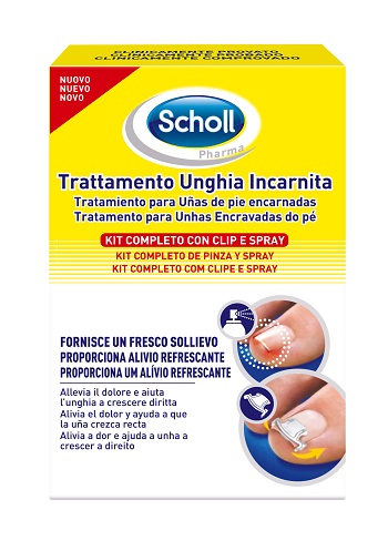 SCHOLL KIT TRATTAMENTO UNGHIA INCARNITA CONTENENTE SPRAY NEBULIZZATORE RINFRESCANTE 22 ML, COLLA PER UNGHIE 8 G, 10 CLIP RADDRIZZA UNGHIA - Dolomiti e Natura