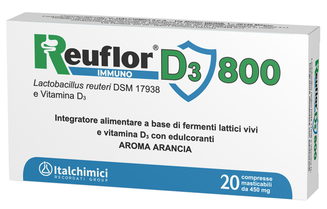 REUFLOR D3 800 20 COMPRESSE MASTICABILI AROMA ARANCIA - Dolomiti e Natura