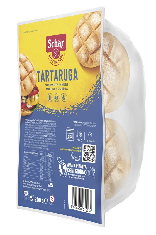 SCHAR TARTARUGA PANE SENZA LATTOSIO 200 G - Dolomiti e Natura