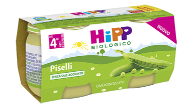 HIPP BIO OMOGENEIZZATO PISELLI 2X80 G - Dolomiti e Natura