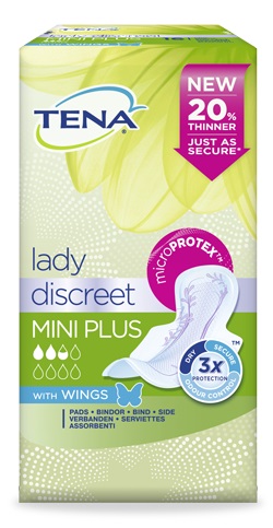 PANNOLONE SAGOMATO TENA DISCREET MINI PLUS WINGS 16 PEZZI - Dolomiti e Natura