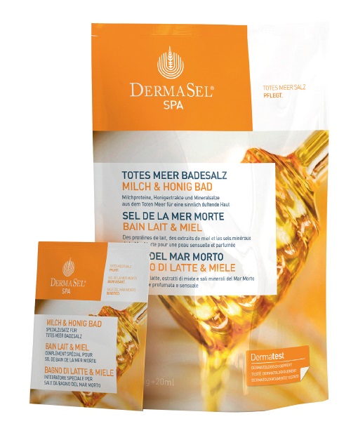 DERMASEL SALI DEL MAR MORTO AL LATTE E MIELE 420 G - Dolomiti e Natura