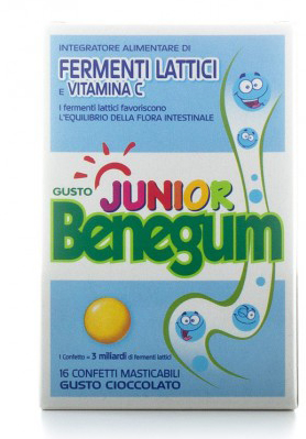 BENEGUM JUNIOR FERMENTI LATTICI E VITAMINA C 16 CONFETTI MASTICABILI - Dolomiti e Natura