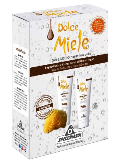 COFANETTO BAGNODOCCIA E CREMA CORPO ALL'OLIO DI ARGAN E MIELE - Dolomiti e Natura