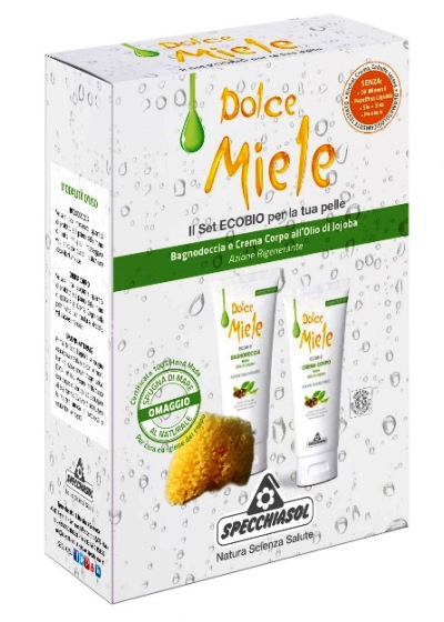 COFANETTO BAGNODOCCIA E CREMA CORPO ALL'OLIO DI JOJOBA E MIELE ECOBIO - Dolomiti e Natura