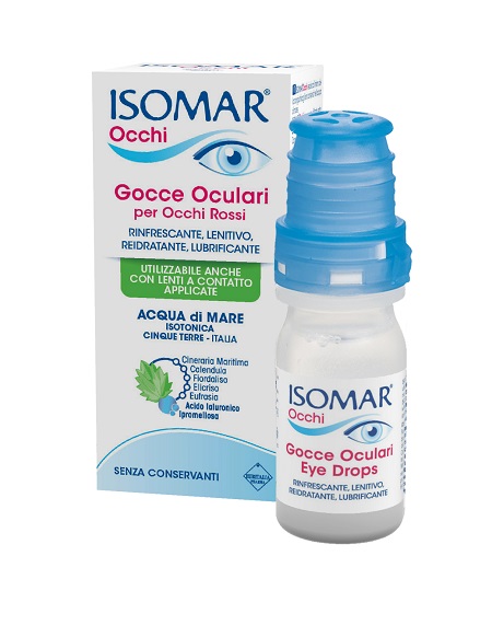 ISOMAR OCCHI GOCCE OCULARI ALL'ACIDO IALURONICO 0,20% 10 ML SENZA CONSERVANTI - Dolomiti e Natura
