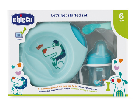 CHICCO SET PAPPA 6 MESI+ AZZURRO - Dolomiti e Natura