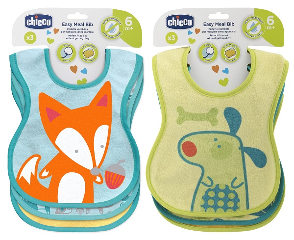 CHICCO BAVAGLINE PAPPA 6M+ 3PZ NEUTRE - Dolomiti e Natura