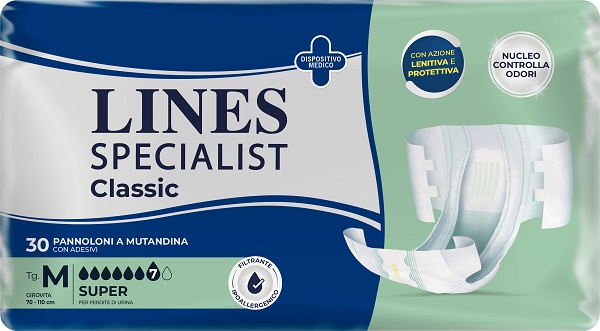 PANNOLONE A MUTANDA LINES SPECIALIST CLASSIC SUPER MM 30 PEZZI - Dolomiti e Natura