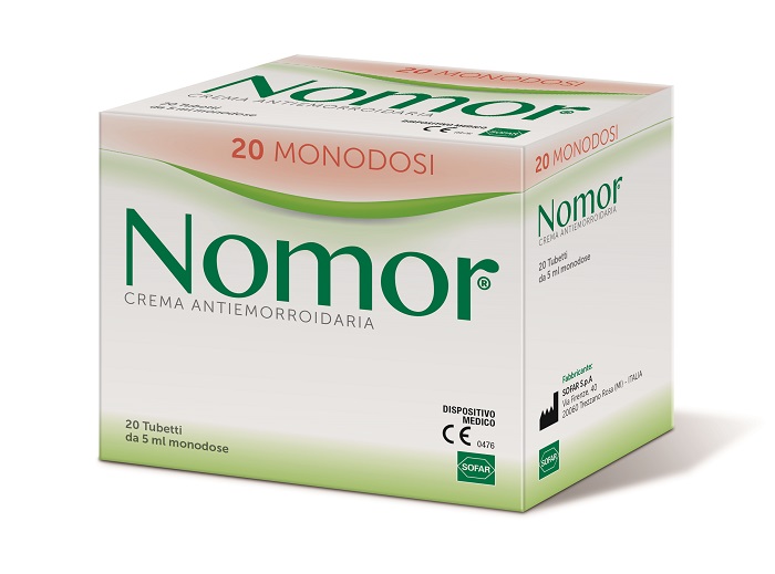 NOMOR CREMA ANTIEMORROIDARIA 20 TUBETTI MONODOSE DA 5 ML - Dolomiti e Natura