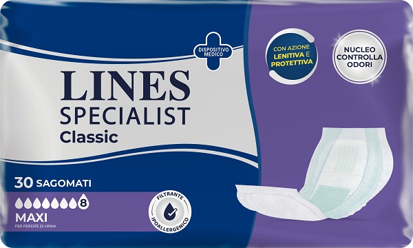 PANNOLONE PER INCONTINENZA LINES SPECIAL CLASSIC SAGOMATO MAXI 30 PEZZI - Dolomiti e Natura