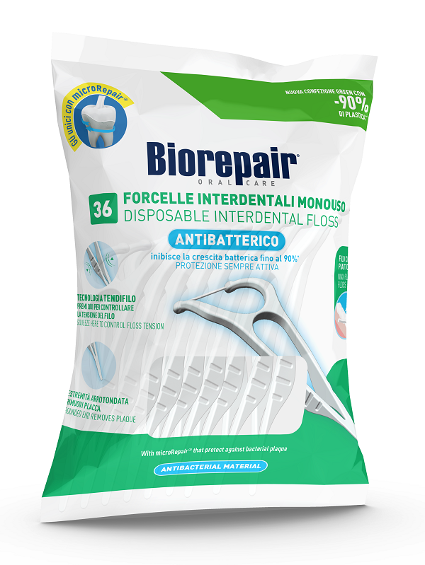 BIOREPAIR ORAL CARE ANTIBATTERICO FORCELLE INTERDENTALI MONOUSO 36 PEZZI - Dolomiti e Natura